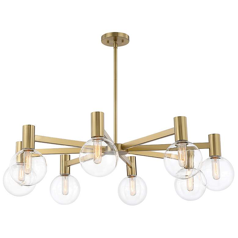 Image 5 Wright 8-Light Chandelier in Warm Brass more views