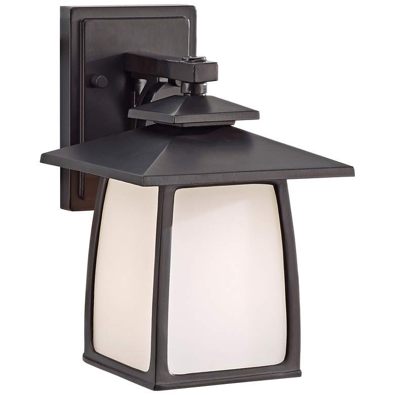Image 1 Wright House 10 1/4" High Bronze Outdoor Wall Light