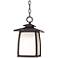 Wright House 12 1/4" High Bronze Outdoor Hanging Light
