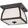 Wright House 9" Wide Bronze Outdoor Ceiling Light