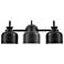 Wrigley 8.25" High 3-Light Matte Black Finish Vanity