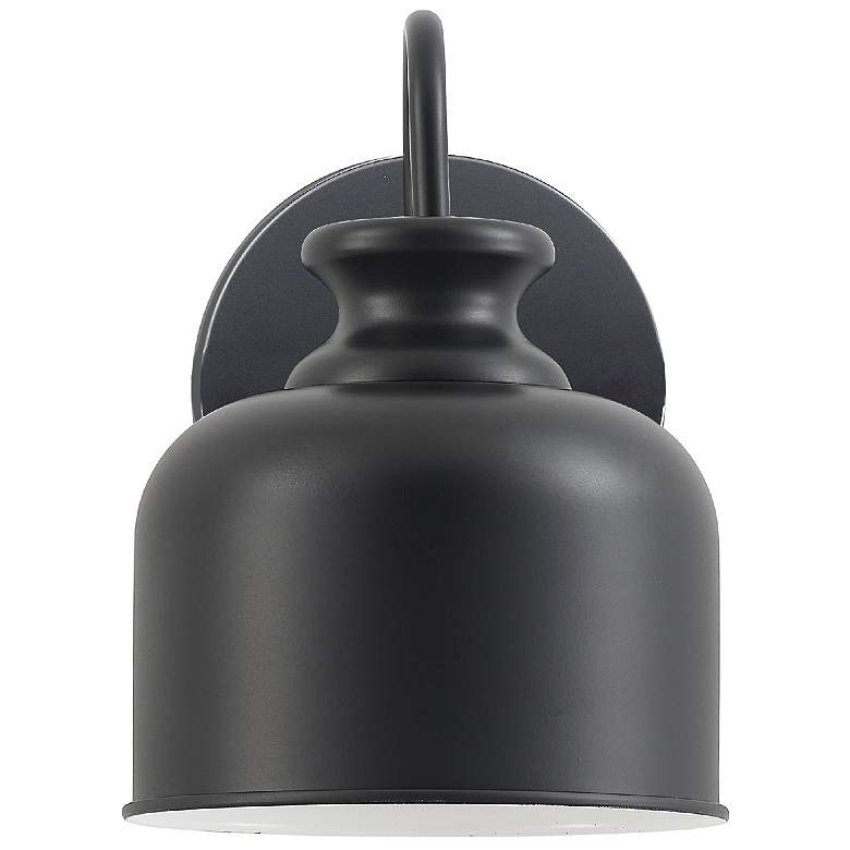 Image 1 Wrigley 8.25" High Matte Black Finish Wall Sconce