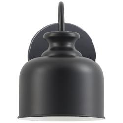 Wrigley 8.25" High Matte Black Finish Wall Sconce