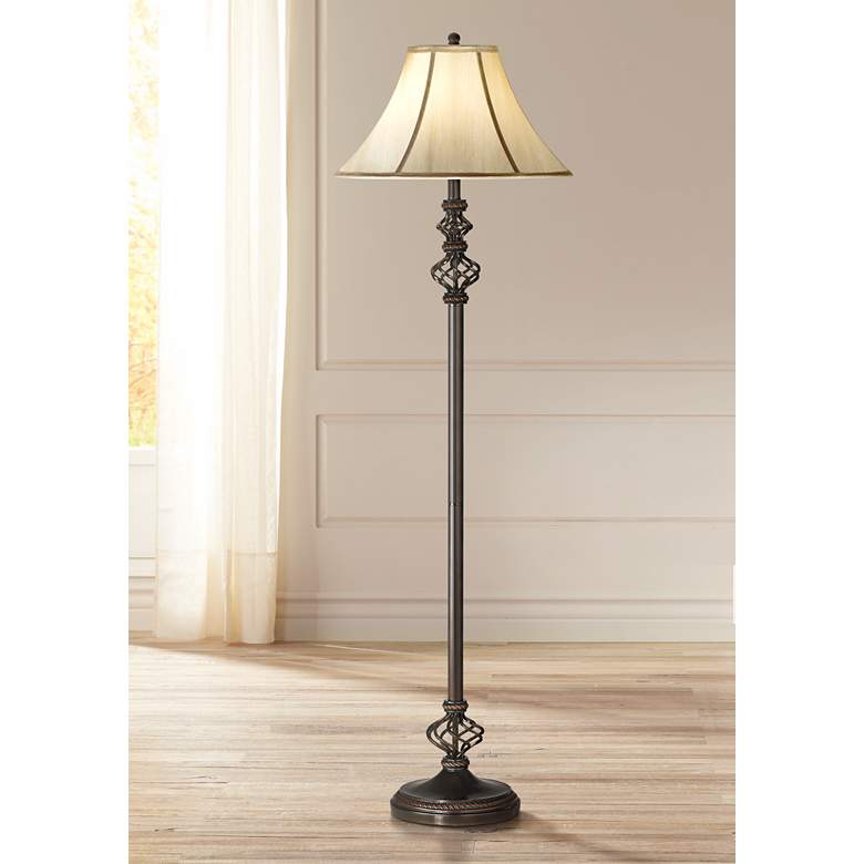 Image 1 Wrought Iron Floor Lamp by Cal Lighting