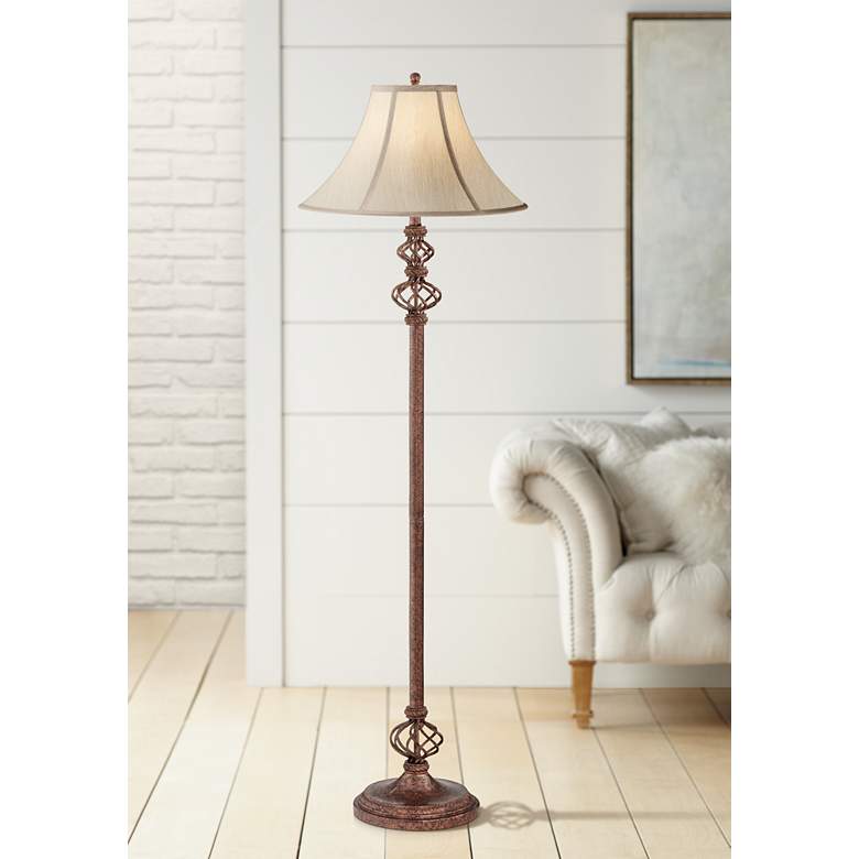Image 1 Wrought Rust Iron Floor Lamp by Cal Lighting