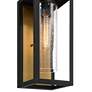 3_Wyatt 17" High Matte Black and Brushed Brass Outdoor Wall Light more views