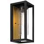 6_Wyatt 17" High Matte Black and Brushed Brass Outdoor Wall Light more views