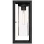 7_Wyatt 17" High Matte Black and Brushed Brass Outdoor Wall Light more views