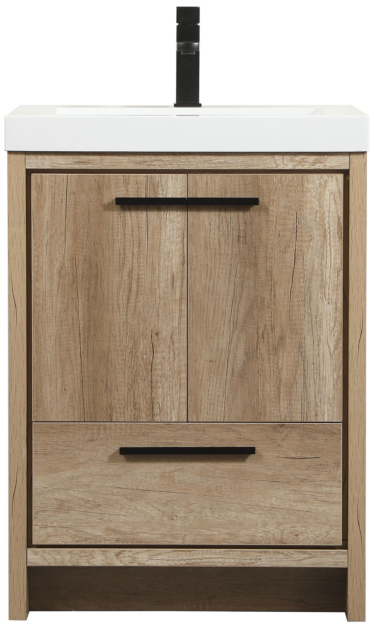 Image 2 Wyatt 24" Wide Natural Oak Single Sink Bathroom Vanity