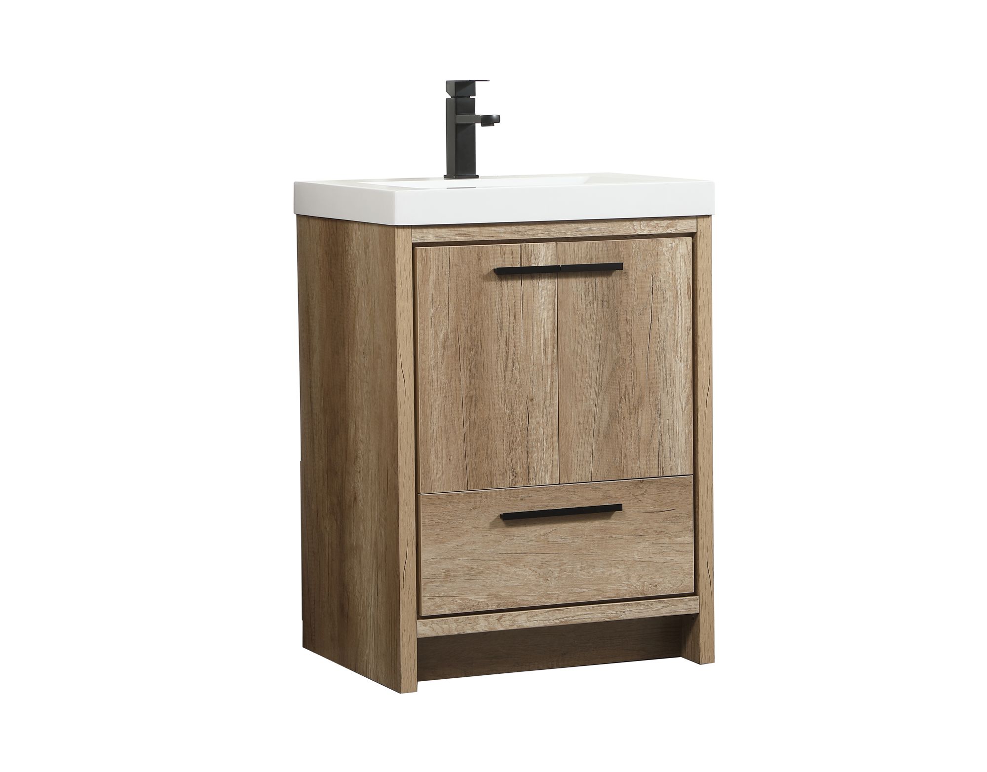 Image 3 Wyatt 24" Wide Natural Oak Single Sink Bathroom Vanity more views