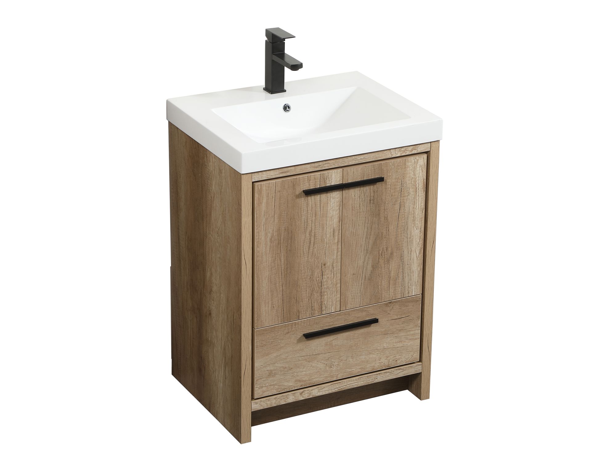 Image 4 Wyatt 24" Wide Natural Oak Single Sink Bathroom Vanity more views