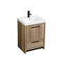4_Wyatt 24" Wide Natural Oak Single Sink Bathroom Vanity more views