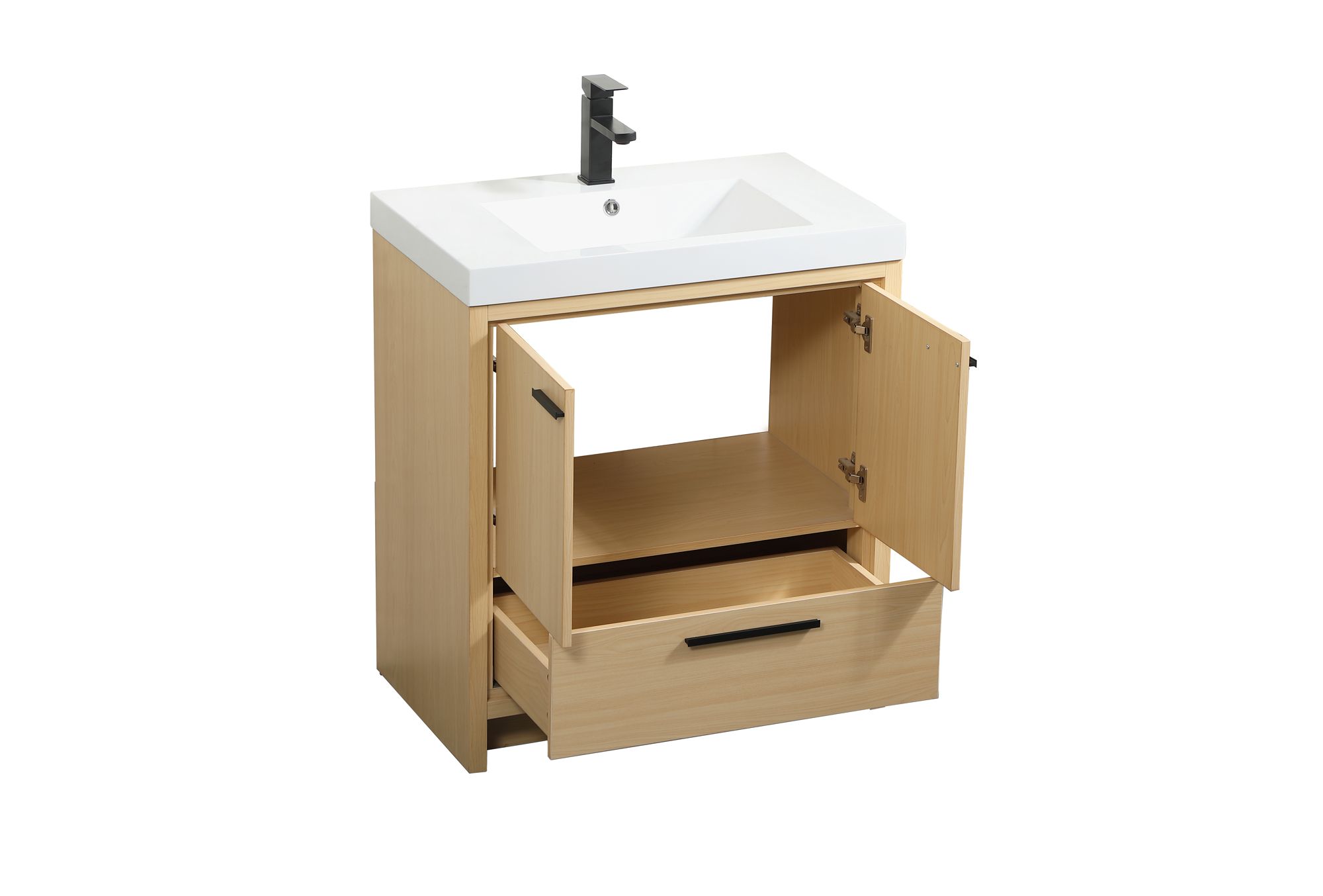 Image 5 Wyatt 30" Wide Maple 2-Door Single Sink Bathroom Vanity more views