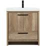 2_Wyatt 30" Wide Natural Oak Single Sink Bathroom Vanity