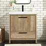 1_Wyatt 30" Wide Natural Oak Single Sink Bathroom Vanity
