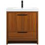 2_Wyatt 30" Wide Teak 2-Door Single Sink Bathroom Vanity