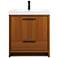 Wyatt 30" Wide Teak 2-Door Single Sink Bathroom Vanity