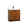 3_Wyatt 30" Wide Teak 2-Door Single Sink Bathroom Vanity more views