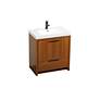 4_Wyatt 30" Wide Teak 2-Door Single Sink Bathroom Vanity more views