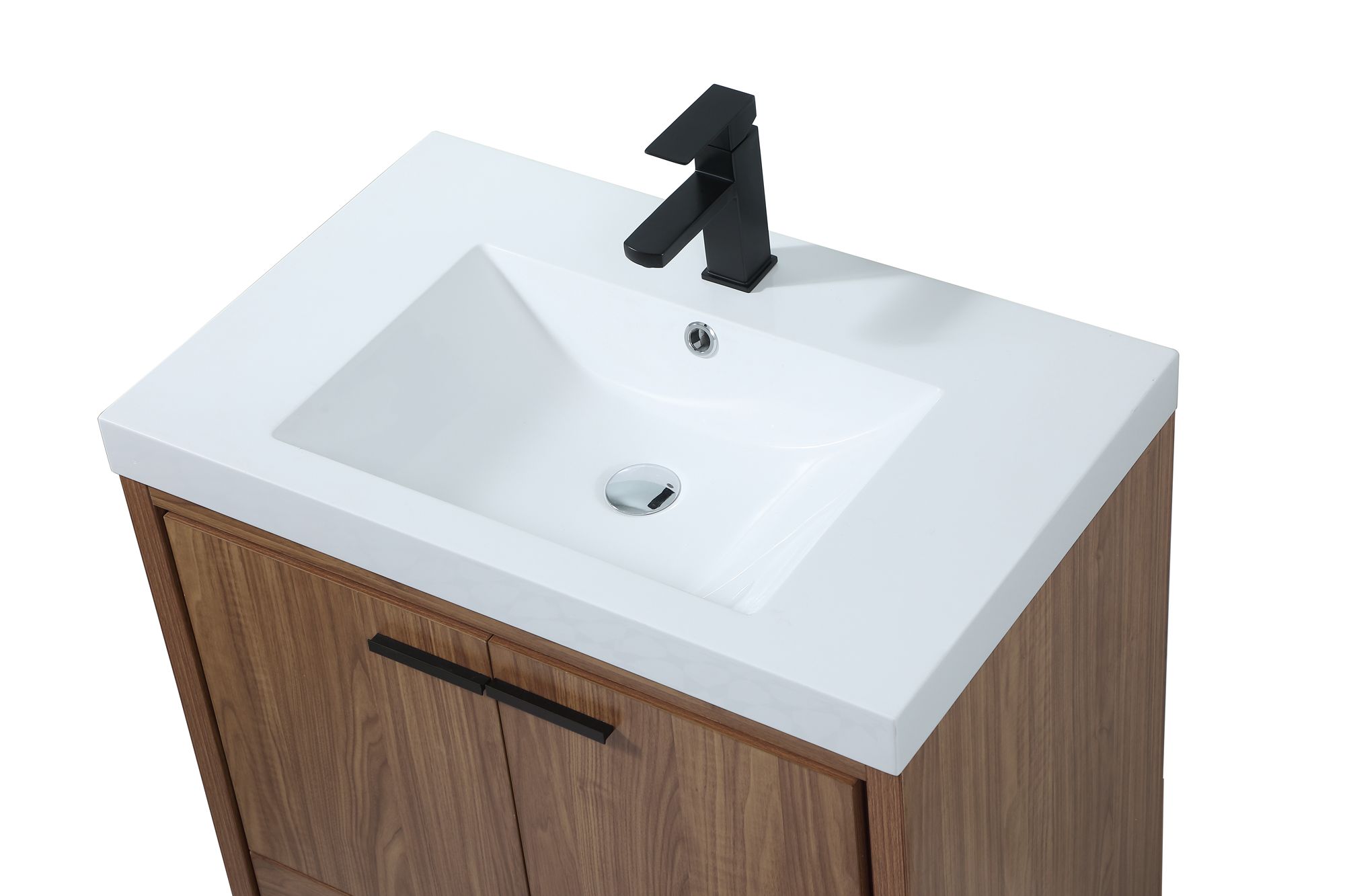 Image 7 Wyatt 30"W Walnut Brown 2-Door Single Sink Bathroom Vanity more views