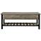 Wyatt 48" Wide Gray Washed Wood 1-Shelf Storage Bench