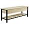 Wyatt 48" Wide White Oak Wood 1-Shelf Storage Bench