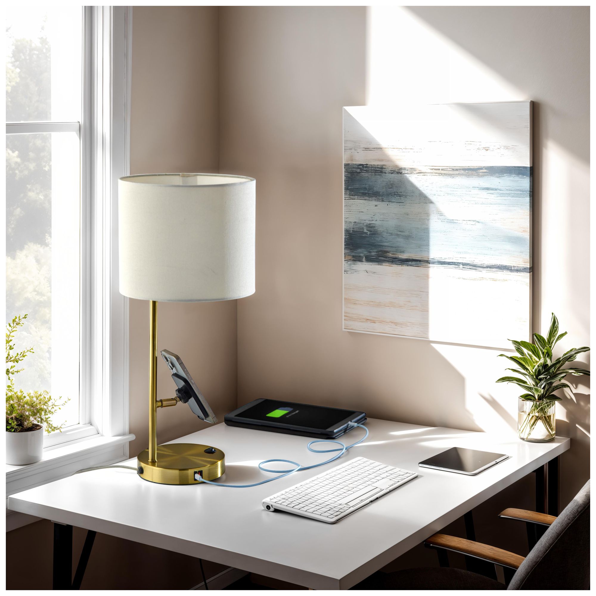 Image 2 Wyatt Supercharger Desk Lamp- Antique Brass more views