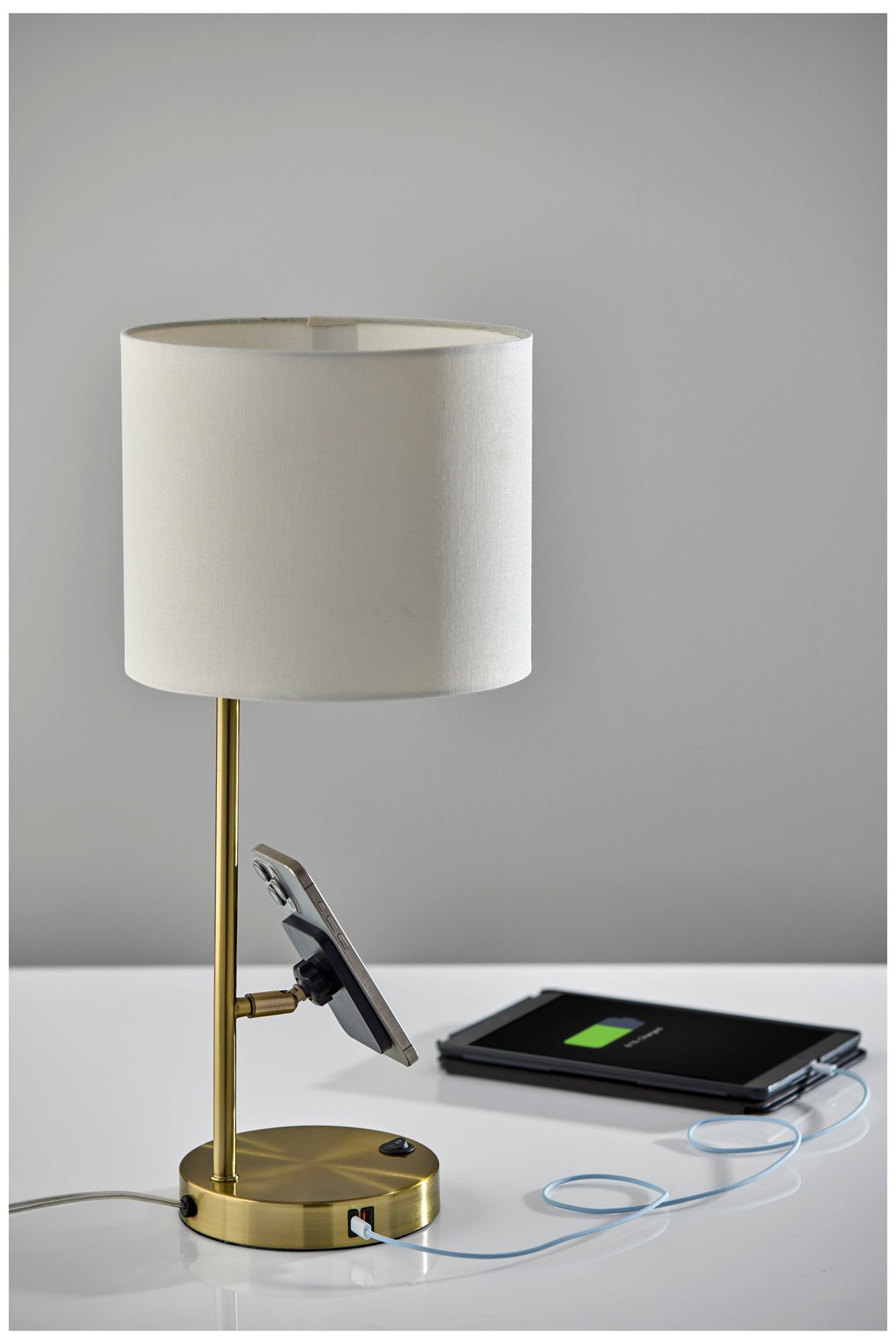 Image 5 Wyatt Supercharger Desk Lamp- Antique Brass more views