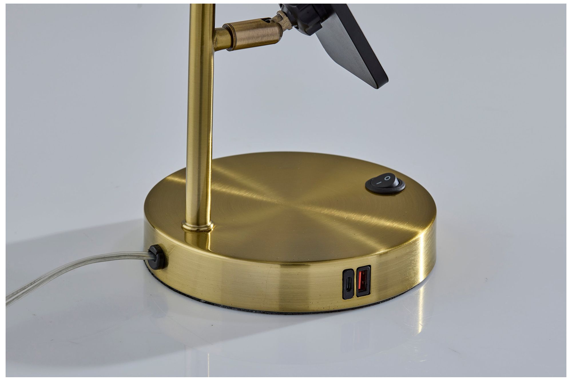 Image 7 Wyatt Supercharger Desk Lamp- Antique Brass more views
