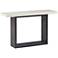 Wyckoff White Concrete and Black Wood Mixed Console Table