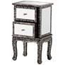 Wycliff 15 3/4" Wide Gray Silver 2-Drawer Nightstands Set of 2
