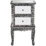 Wycliff 15 3/4" Wide Gray Silver 2-Drawer Nightstands Set of 2