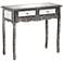 Wycliff 34 1/2" Wide Dark Gray Silver 2-Drawer Console Table
