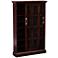 Wyman 31 3/4" Wide Espresso Wood 2-Door Media Cabinet