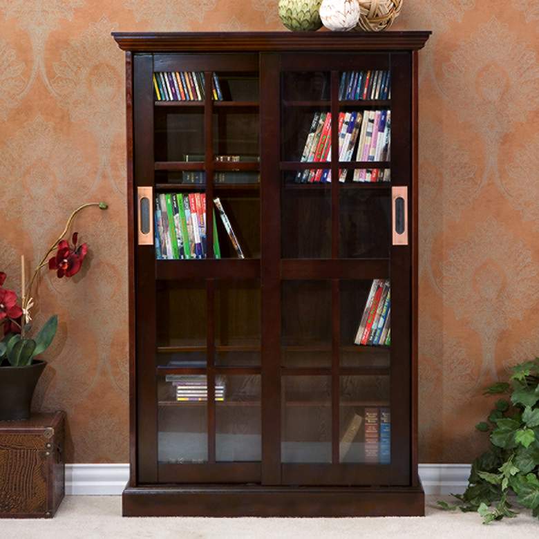 Image 1 Wyman 31 3/4" Wide Espresso Wood 2-Door Media Cabinet