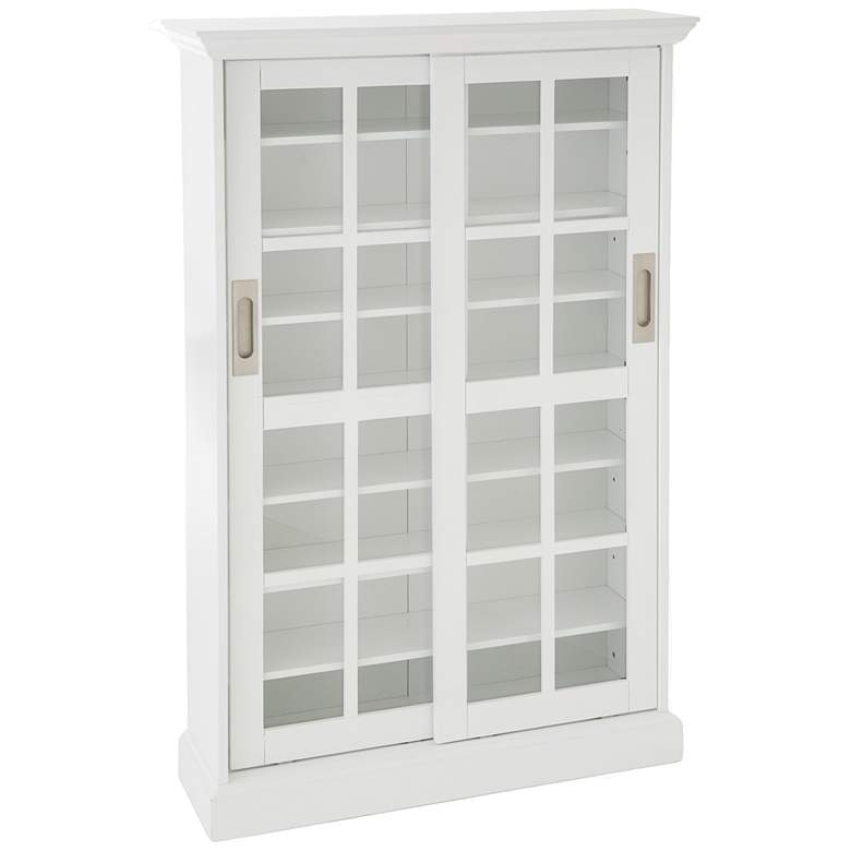 Image 2 Wyman 31 3/4" Wide Painted White Wood 2-Door Media Cabinet