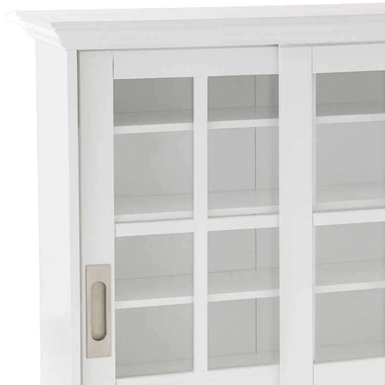 Image 3 Wyman 31 3/4" Wide Painted White Wood 2-Door Media Cabinet more views