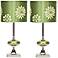 Wyman Silver and Green Metal Table Lamp Set of 2