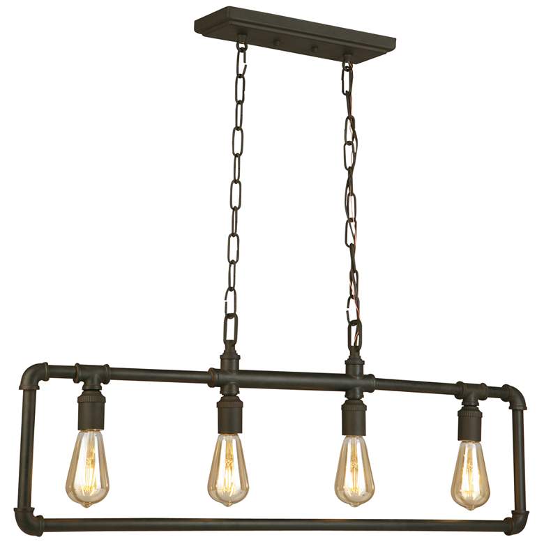 Image 1 Wymer - 4-Light Linear Pendant - Matte Bronze