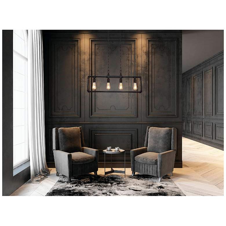 Image 4 Wymer - 4-Light Linear Pendant - Matte Bronze more views
