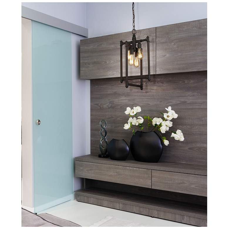 Image 2 Wymer - 4-Light Tall Rectangular Pendant - Matte Bronze more views