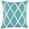 Wyndham Aquamarine Blue 22" Square Decorative Pillow