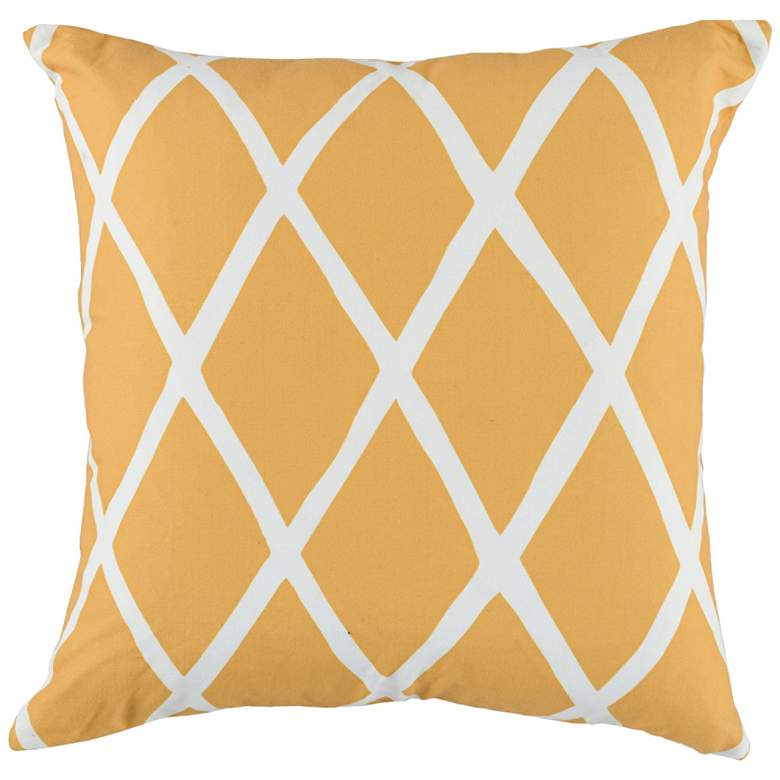 Image 1 Wyndham Canary Yellow 22 inch Square Decorative Pillow