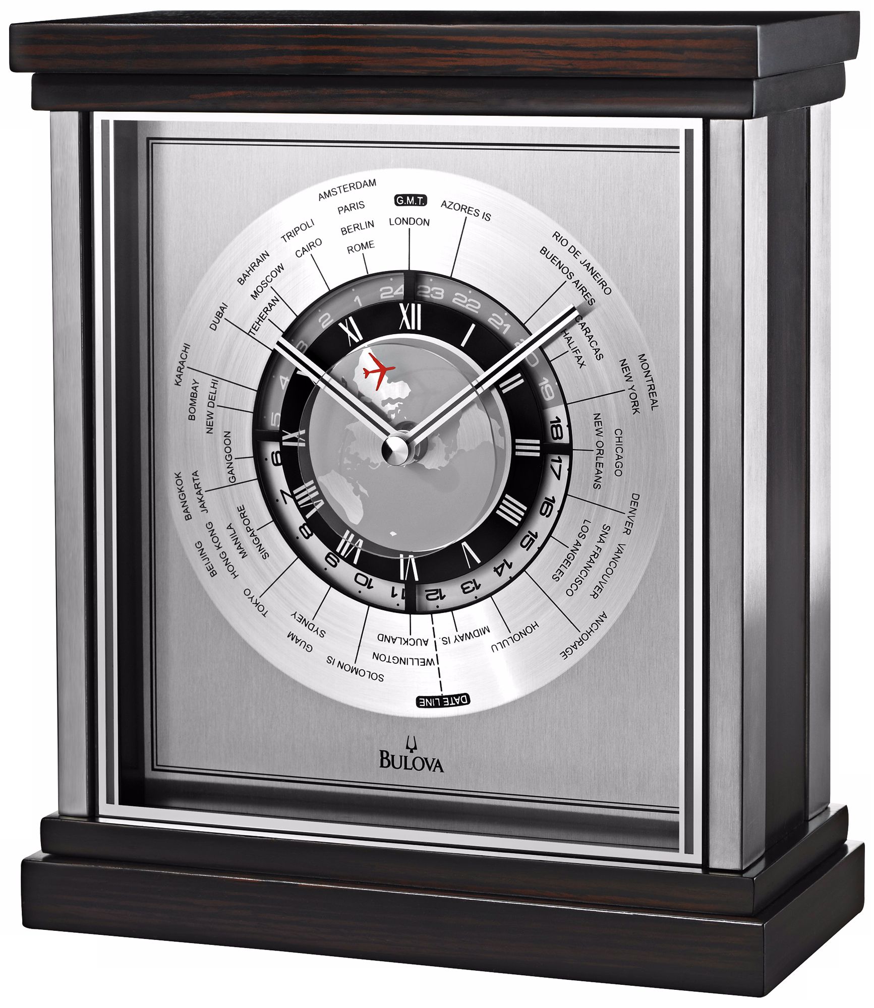 Bulova Merrick Mantle Clock Bluetooth®-enabled speaker shops system