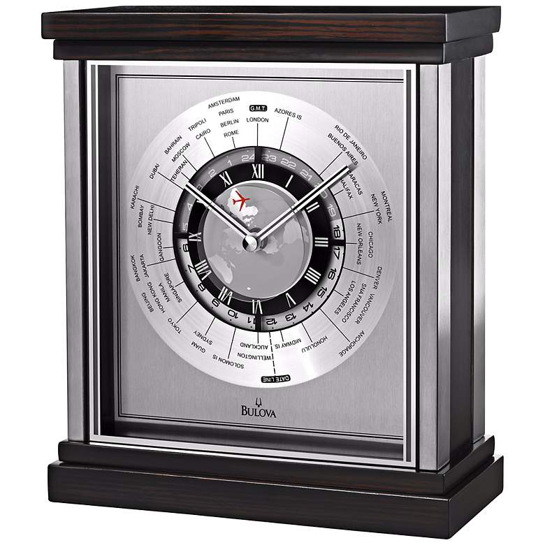 Image 1 Wyndmere 9 inch High Bulova Executive Desk Clock