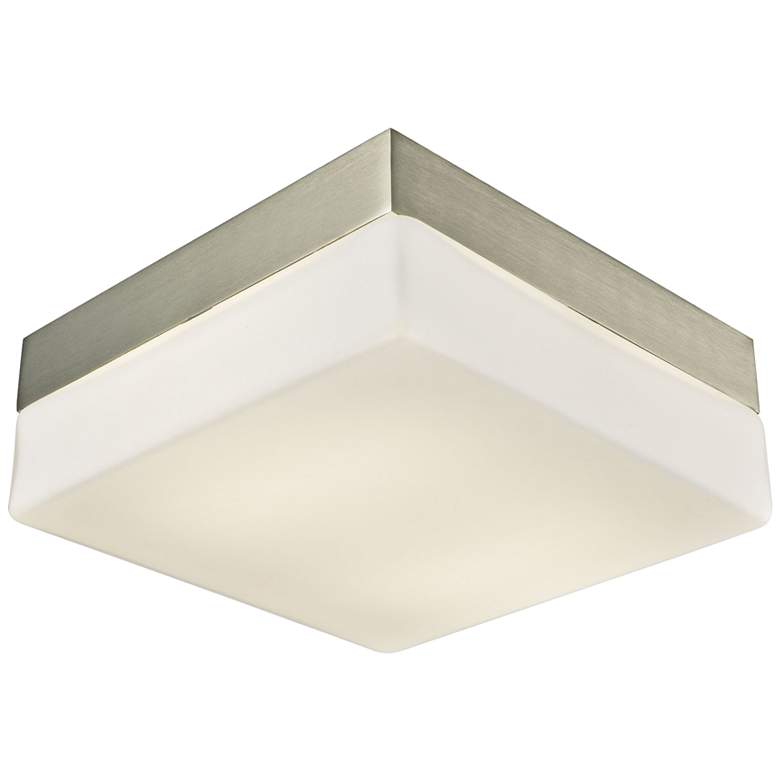 Image 1 Wyngate 8 inch Wide Satin Nickel Square LED Ceiling Light
