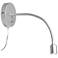 Wynne Silver LED Adjustable Gooseneck Arm Wall Lamp
