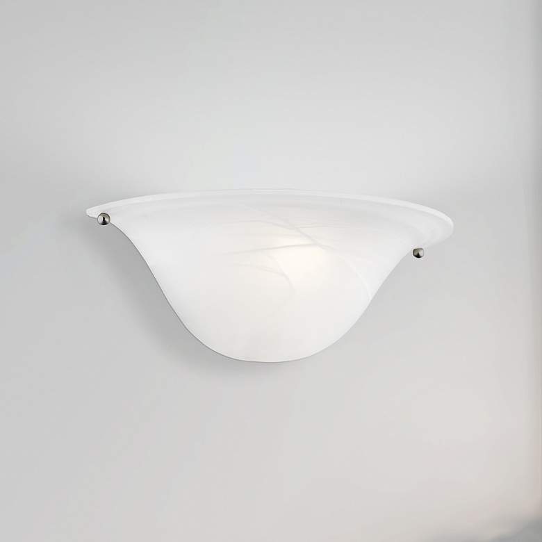 Image 2 Wynnewood 1 Light Painted Satin Nickel Wall Sconce