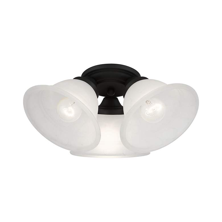 Image 4 Wynnewood 3 Light Black Flush Mount more views