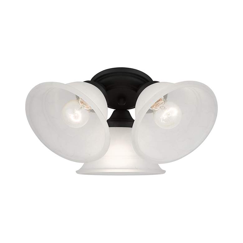 Image 5 Wynnewood 3 Light Black Flush Mount more views